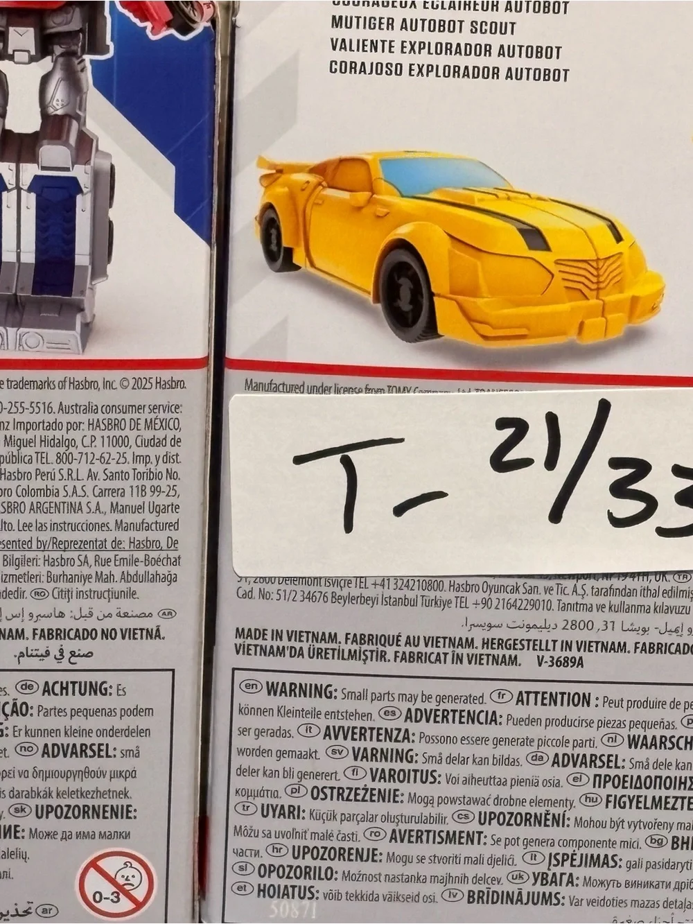 Hasbro Transformers Optimus Prime (red) & Bumblebee (yellow) Duo Action Figures